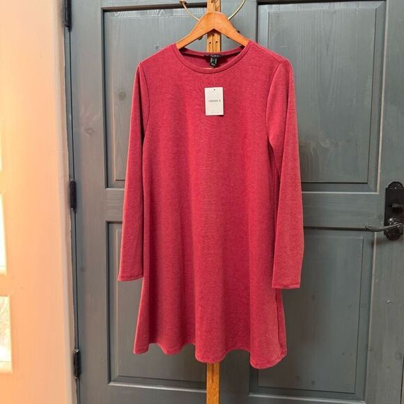 NWT Forever 21 red knit dress 0X - Picture 1 of 4